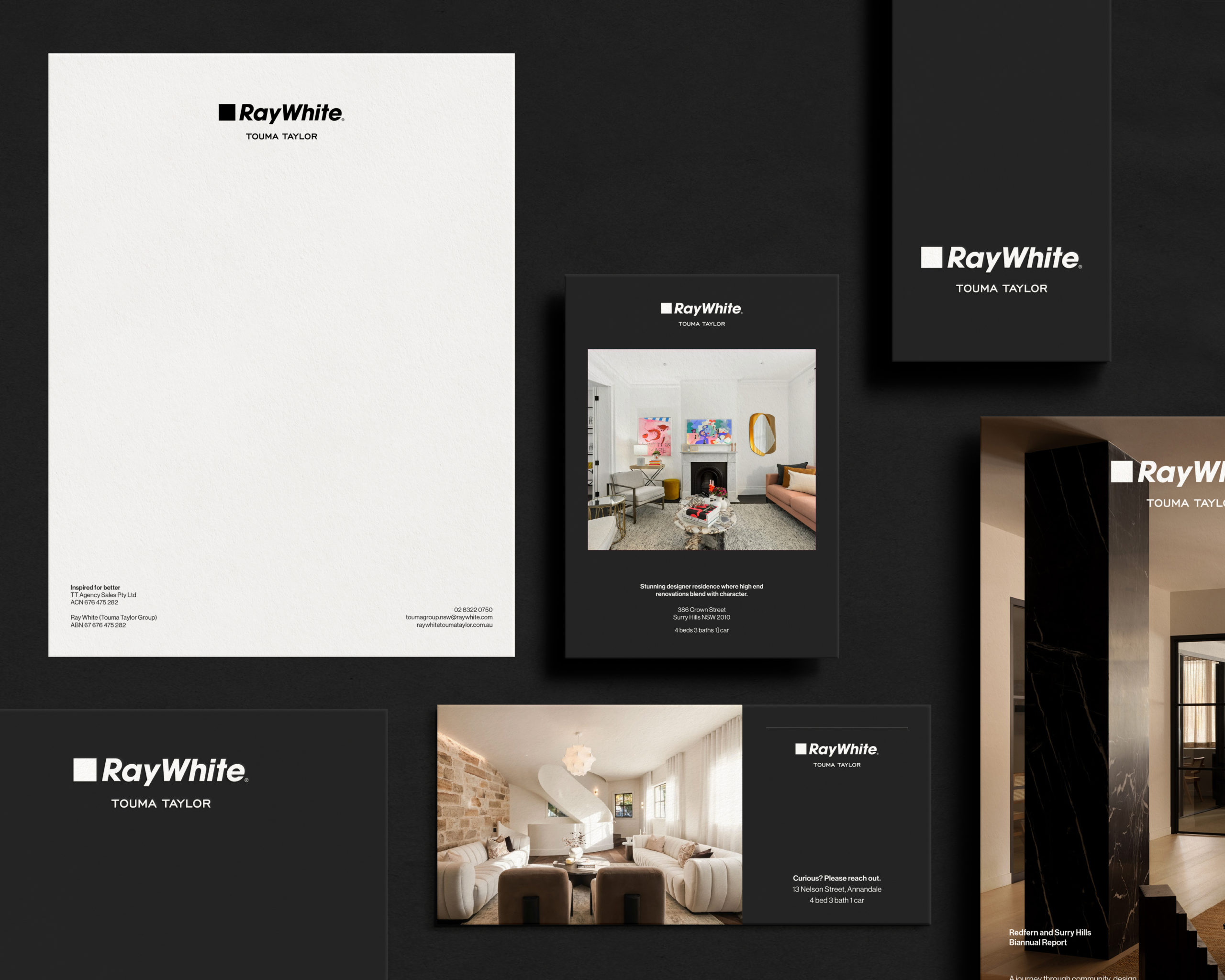 Ray White Touma Taylor collateral design by LBD Studios
